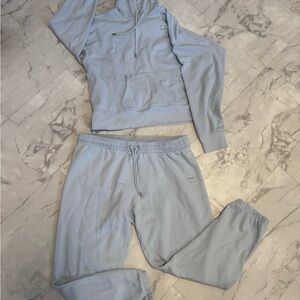 Light Blue Hoodie and Sweatpants Set